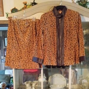 Terry Lewis Classic Luxuries Animal Print Skirt Set